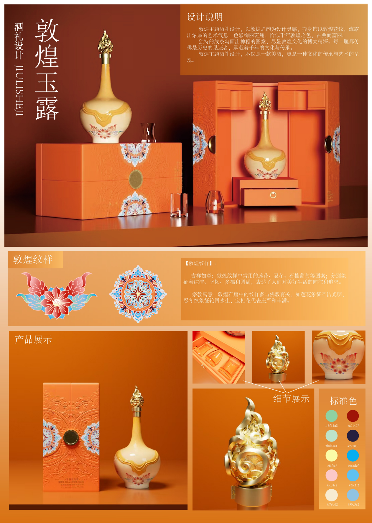 作品《敦煌玉露——酒礼设计》